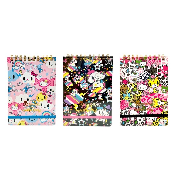 Tokidoki x Hello Kitty Spiral Notepad Memo Sanrio 2009 Lot of 3 Bundle HTF NEW - Picture 1 of 4